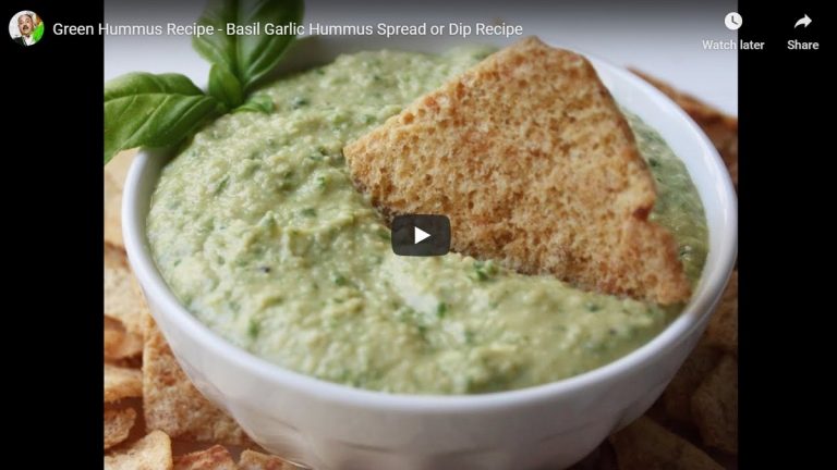 Basil Garlic Hummus: Recipe Video