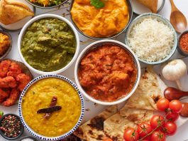 Display of Indian Food