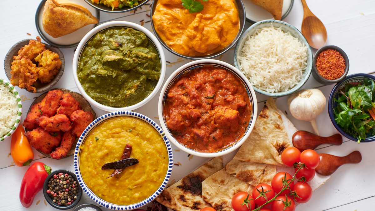 Display of Indian Food