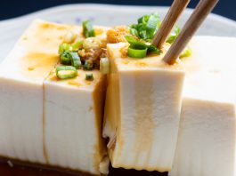 Silken Tofu with Soy Sauce, Onion, and Ginger