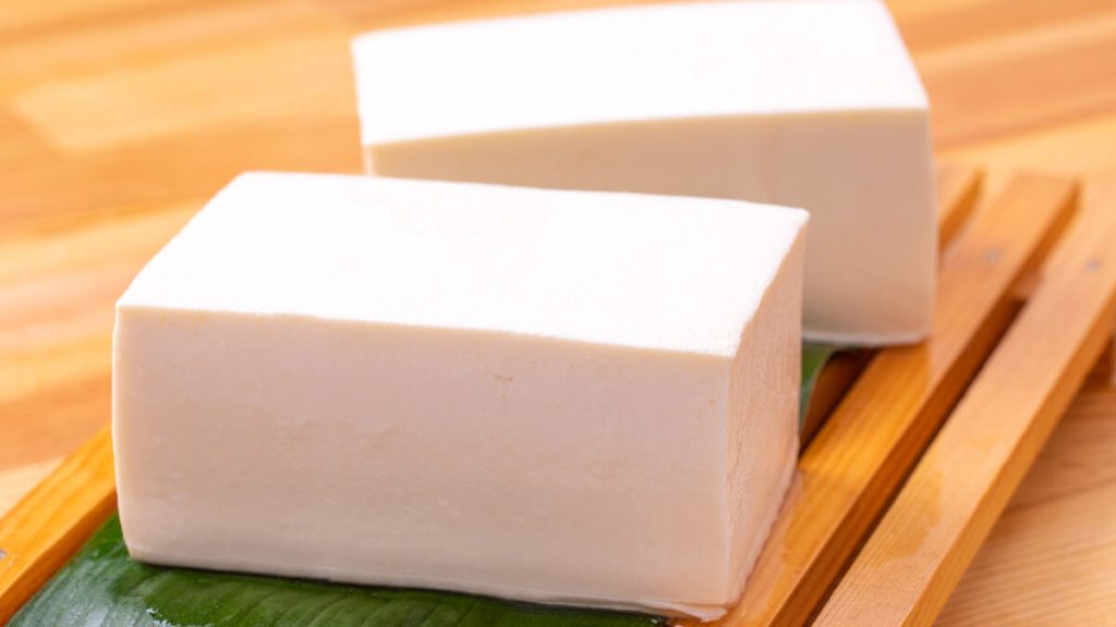 Silken Tofu on a Kitchen Counter